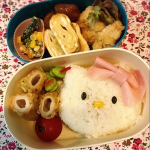 こどもが喜ぶ♪キティーちゃんのキャラ弁。